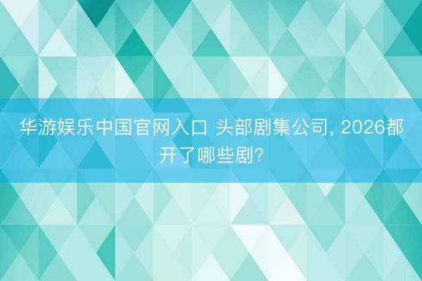 华游娱乐中国官网入口 头部剧集公司， 2026都开了哪些剧?